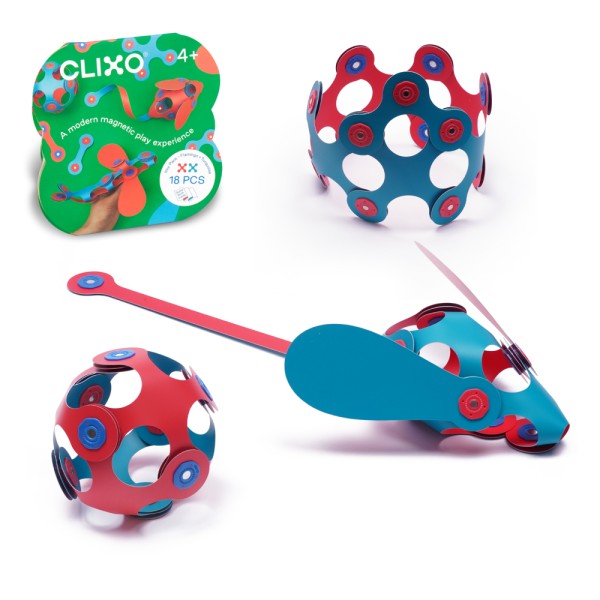 Clixo Magnetic Toy 18pc Itsy Pack