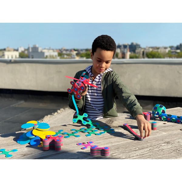 Clixo Magnetic Toy 42pc Rainbow Pack