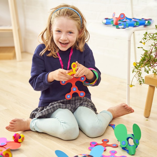 Clixo Magnetic Toy 42pc Rainbow Pack