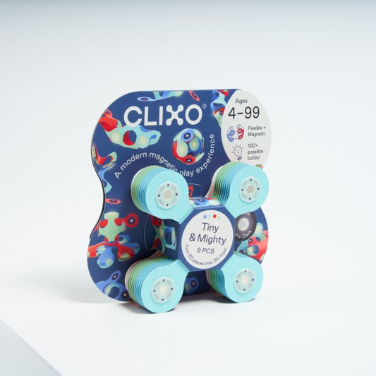 Clixo Tiny & Mighty Magnetic Toy 9pc Marine