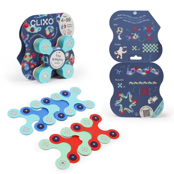 Clixo Tiny & Mighty Magnetic Toy 9pc Marine