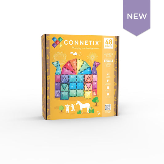 Connetix 48pc Glitter Castle Pack