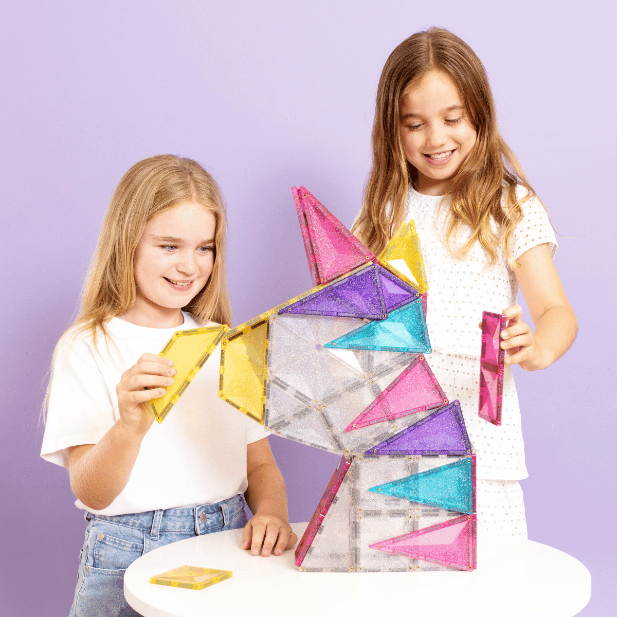 Connetix 56pc Glitter Unicorn Pack
