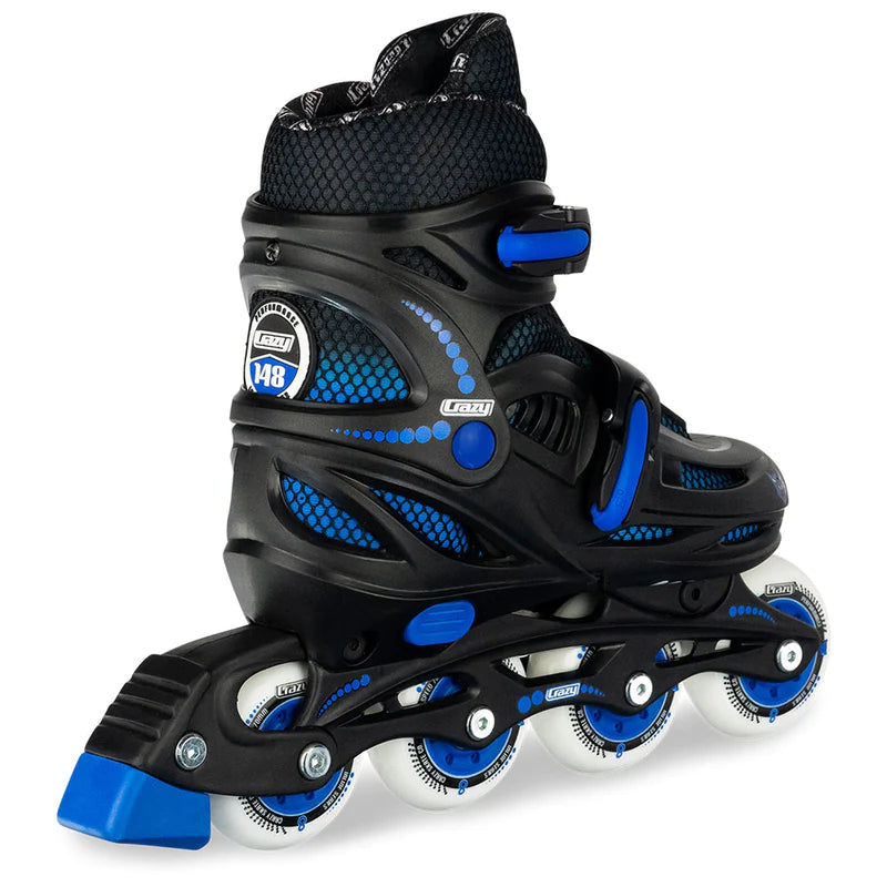 Crazy Skates Adjustable Inline Skates 148 Black