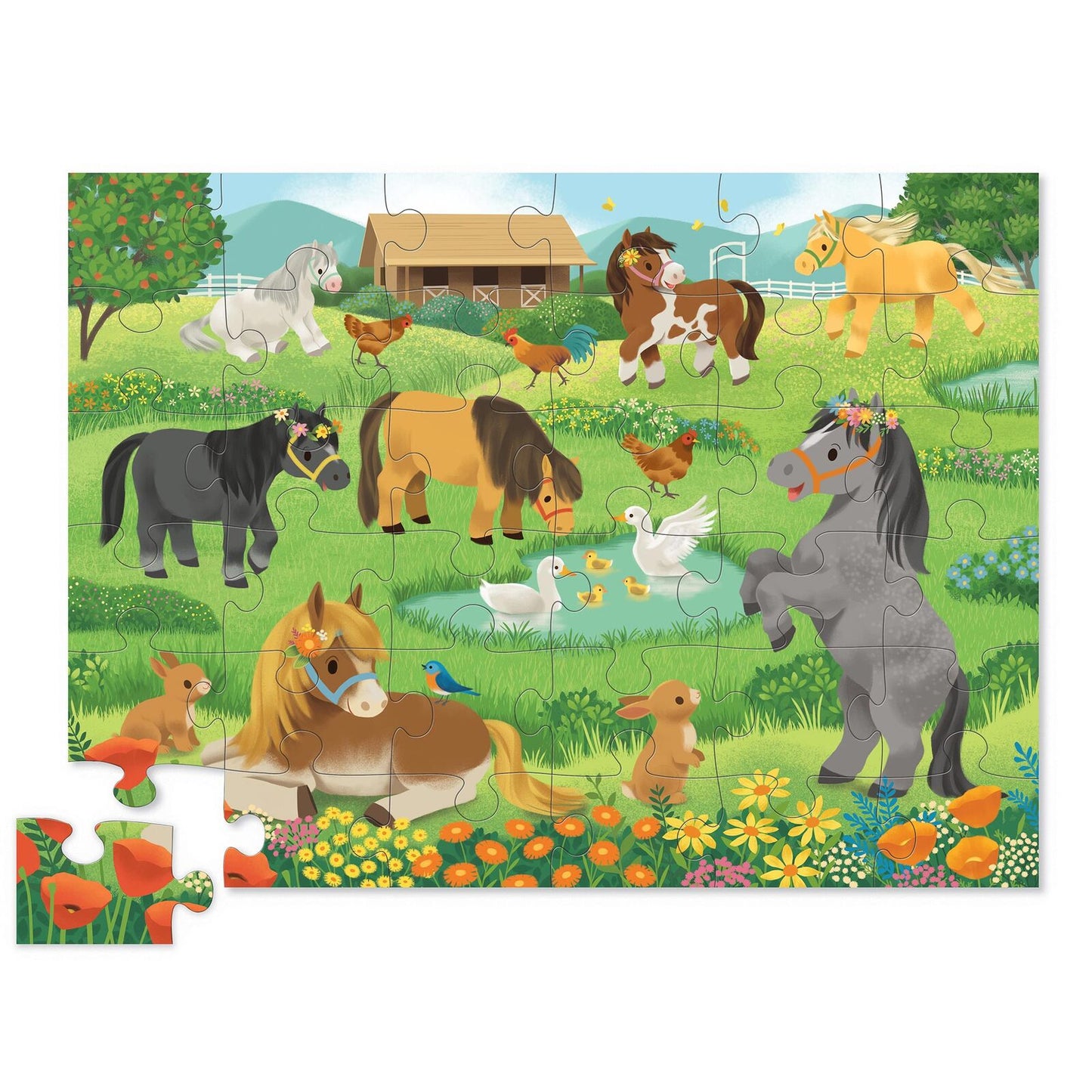 Crocodile Creek 12pc Jigsaw Puzzle Pretty Ponies