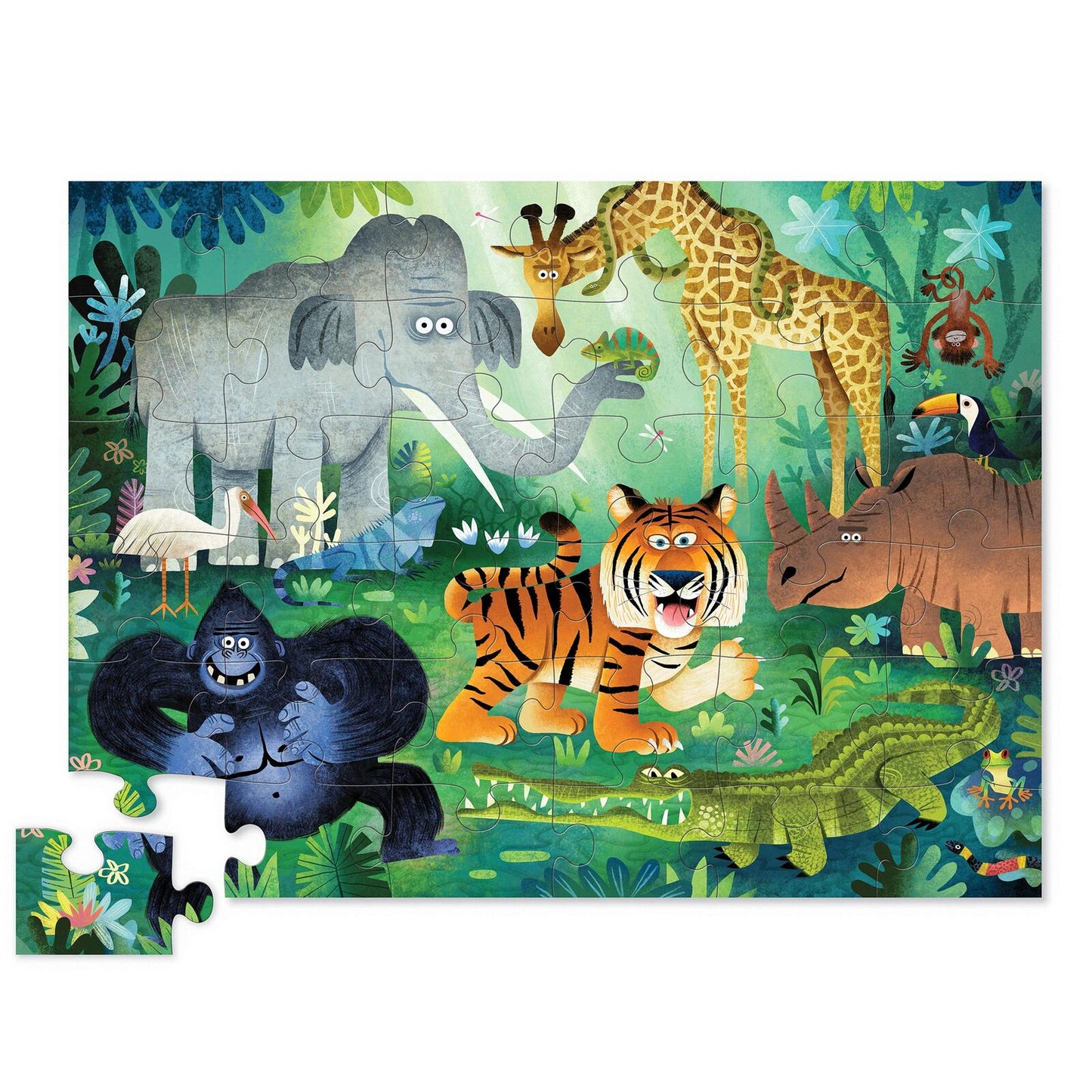 Crocodile Creek 12pc Jigsaw Puzzle Wild Kingdom