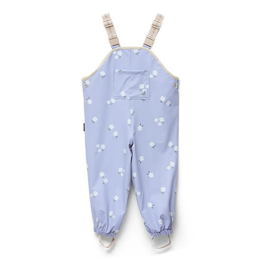 Crywolf Rain Overalls Floral Periwinkle