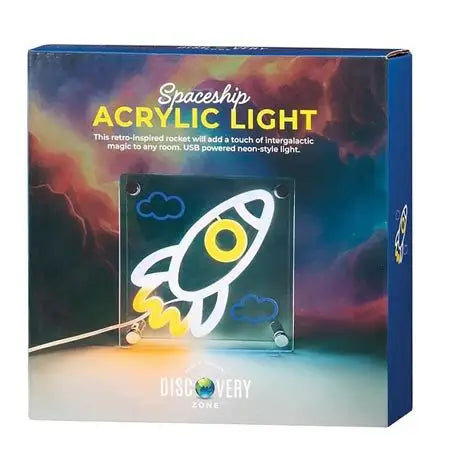 Discovery Zone Spaceship Acrylic Light