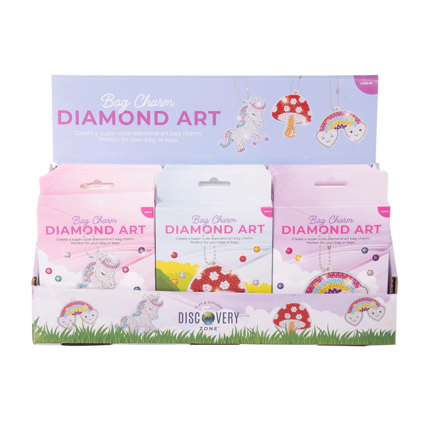 Discovery Zone Diamond Art Bag Charm