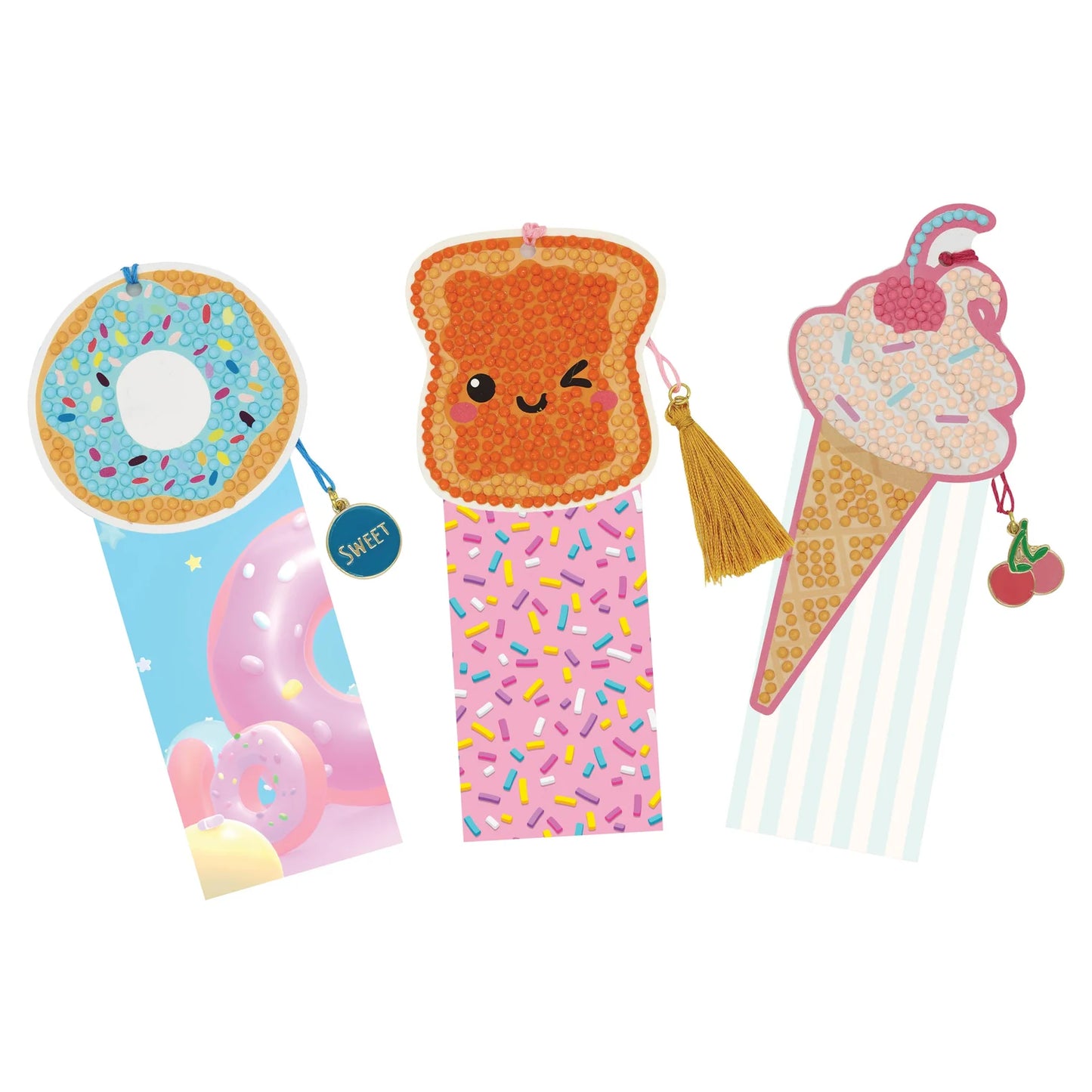 Discovery Zone Diamond Art Sweet Treat Bookmarks Set of 3