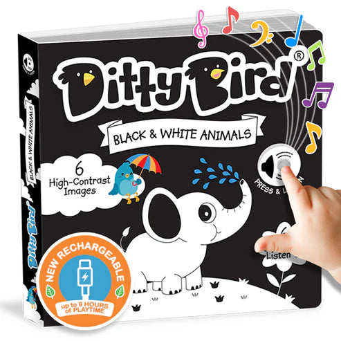 Ditty Bird Black & White Animals
