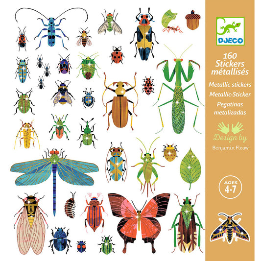 Djeco Metallic Stickers Microcosms