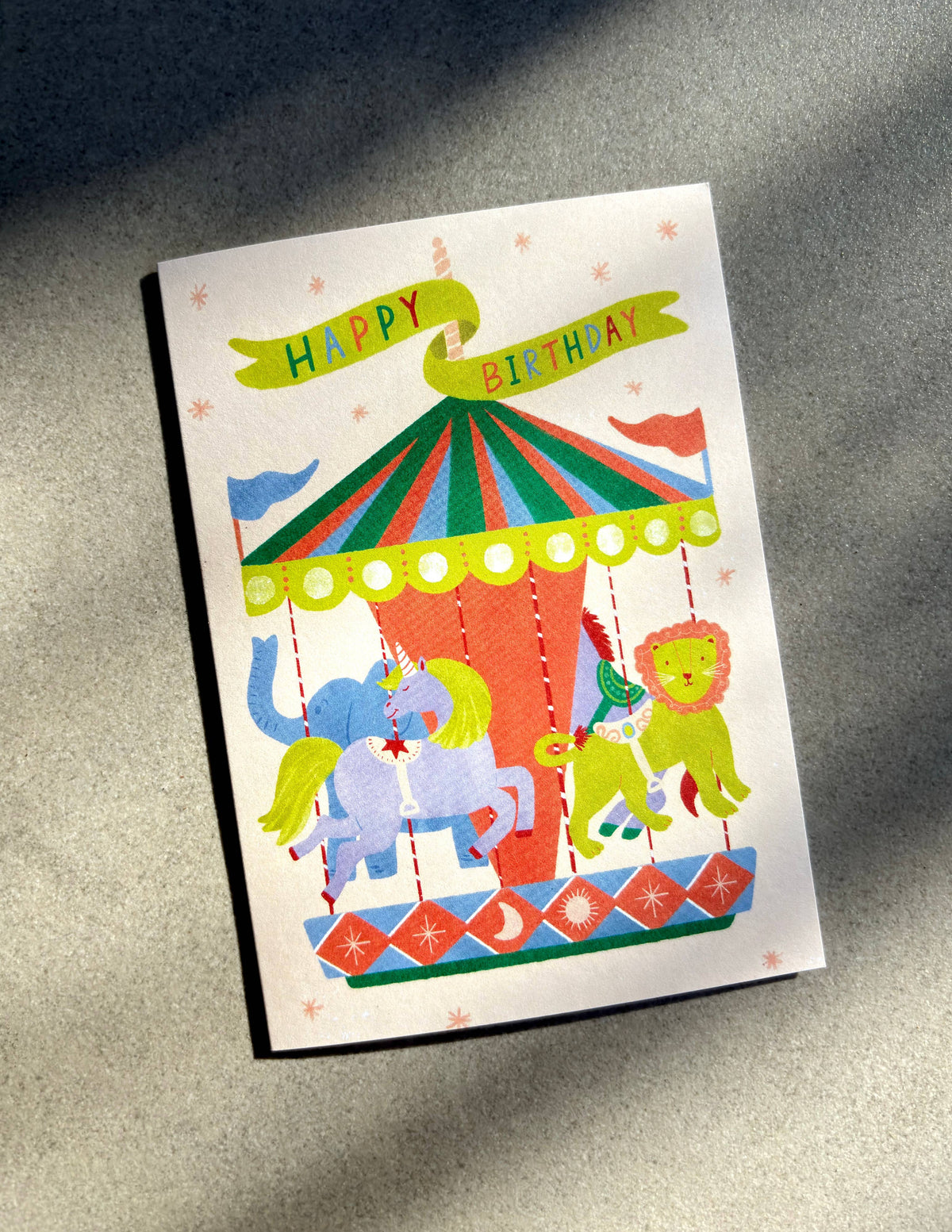 Lauren Sissons Carousel Ride Birthday Card