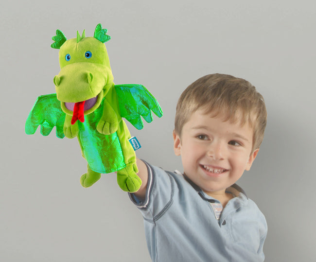 Fiesta Crafts Hand Puppet Green Dragon