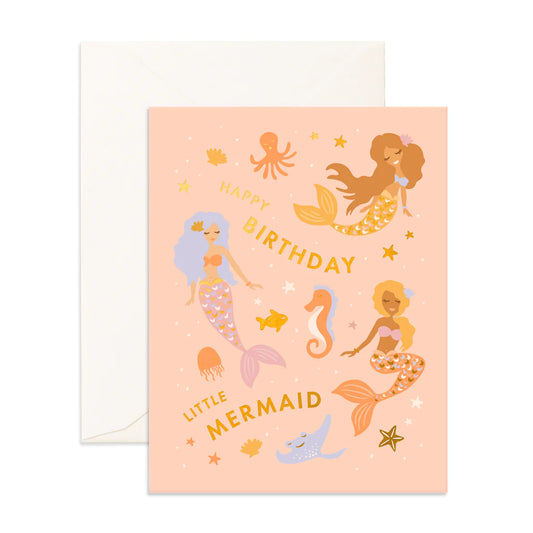Fox & Fallow Little Mermaid Birthday Card