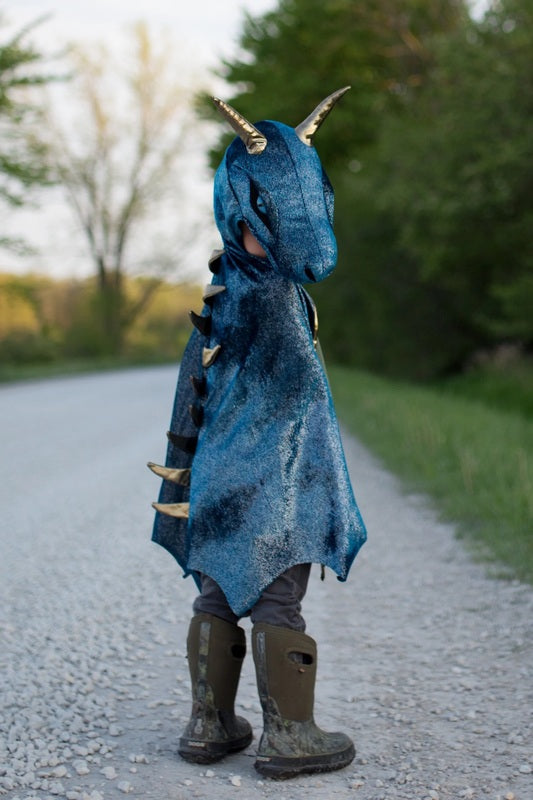 Great Pretenders Teal & Gold Starry Night Dragon Cape