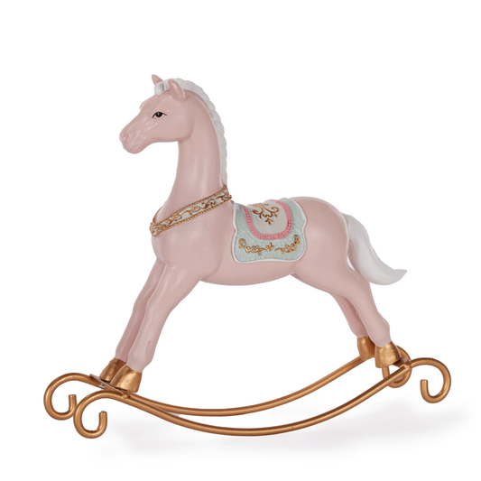 Holly & Ivy Enchanted Pink Rocking Horse