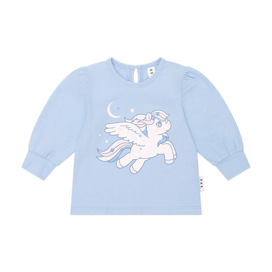 Huxbaby Celestial Unicorn Puff Sleeve Top