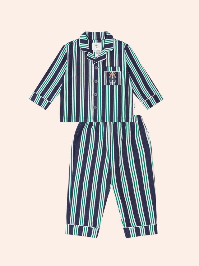 Huxbaby Classic Stripe Flannel PJ Set