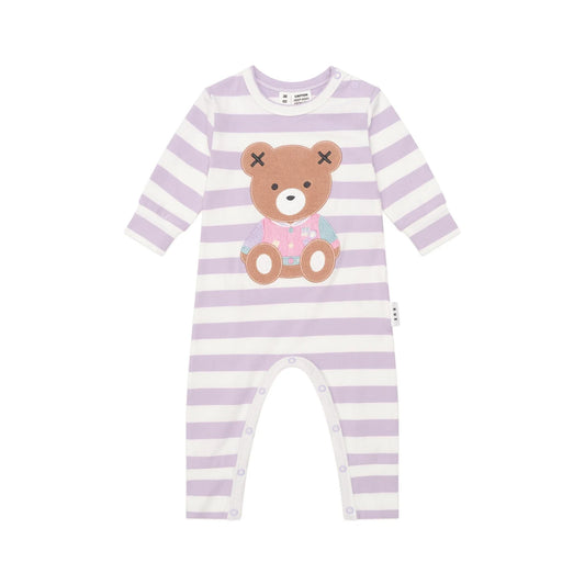 Huxbaby College Hux Orchid Stripe Romper