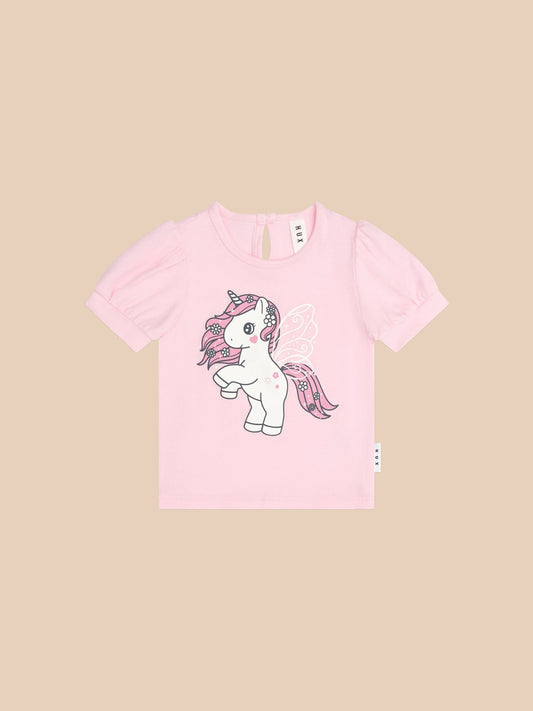 Huxbaby Flutter Unicorn Puff Sleeve T-Shirt