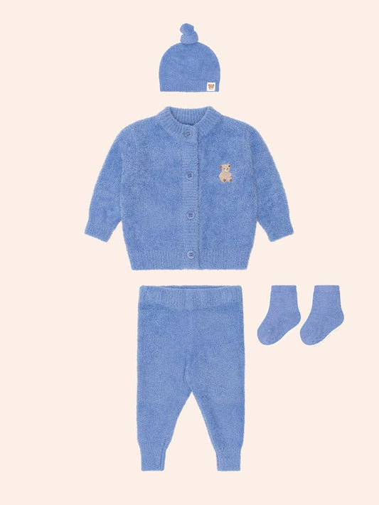 Huxbaby My First Hux Vintage Blue 4pc Boucle Set