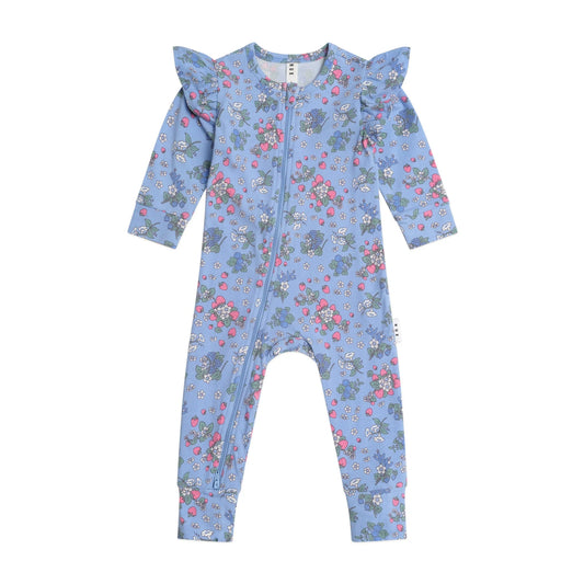 Huxbaby Strawberry Garden Zip Romper