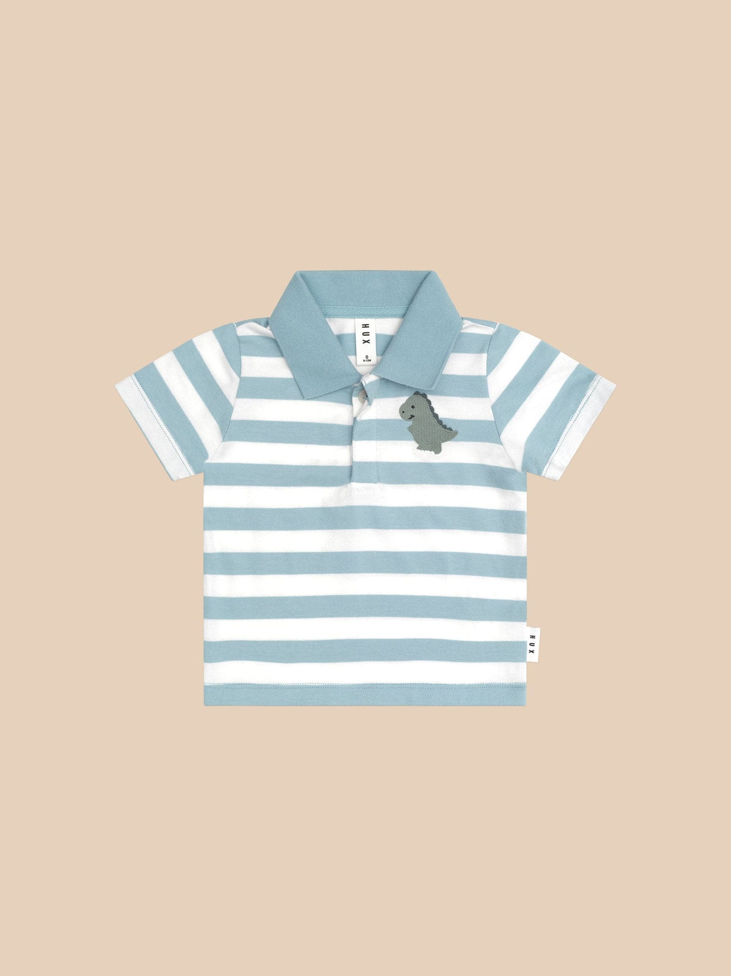 Huxbaby T-Rex Stripe Polo T-Shirt