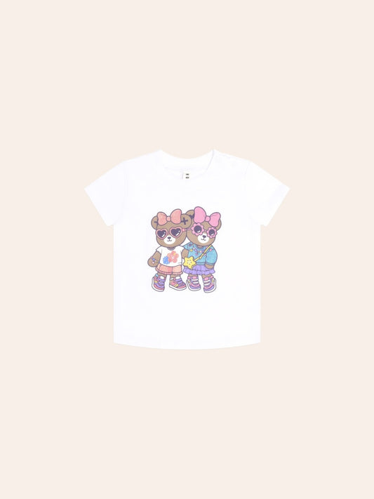 Cute Summer Huxbaby Tropical Friends Tee featuring a playful tropical-inspired design, soft breathable fabric, and comfortable kids’ t-shirt style.