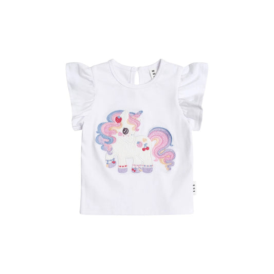 Huxbaby Tutti Frutti Unicorn Unicorn Frill Tee