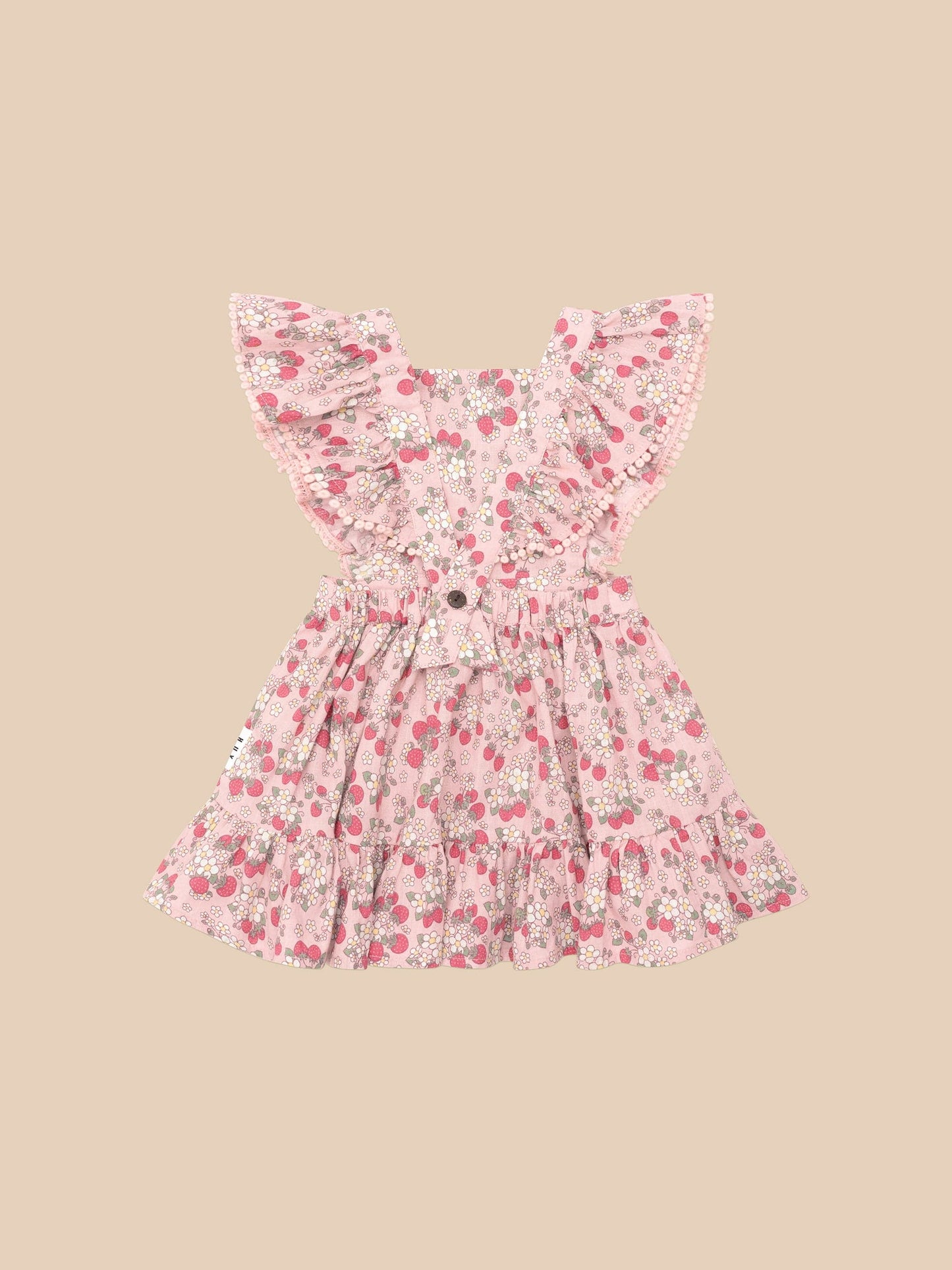 Huxbaby Vintage Strawberry Ruffle Dress