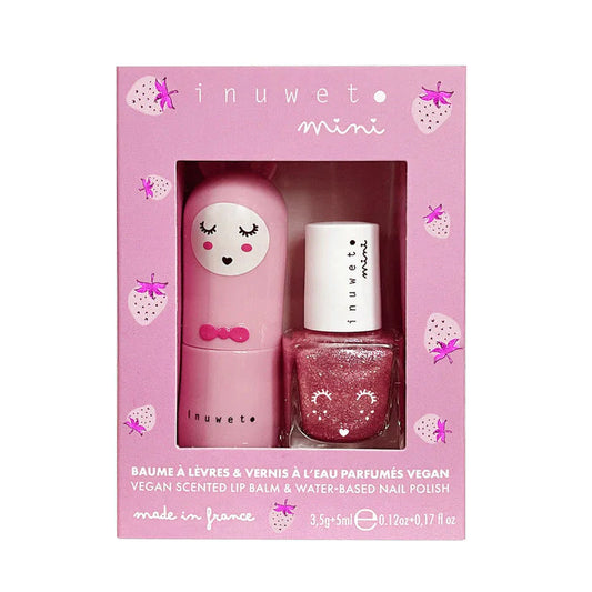 Inuwet Duo Strawberry Lip Balm and Nail Polish