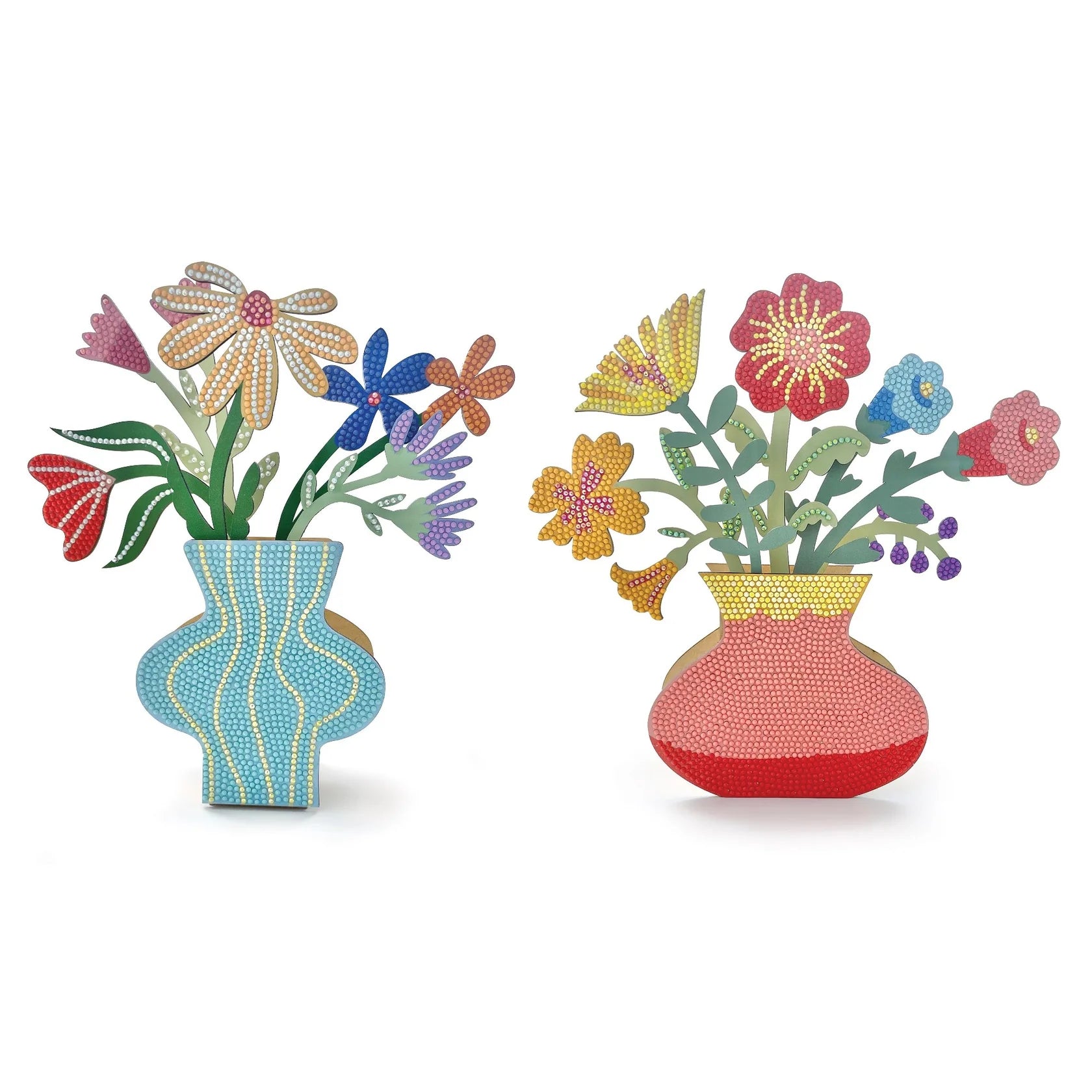 Beautiful IsGift Diamond Art Vase of Flowers DIY craft kit featuring colourful sparkling floral design for creative kids’ art projects