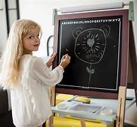 Janod Height Adjustable Easel Burgundy