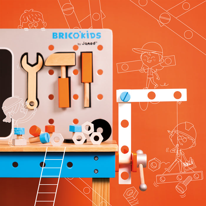 Janod BricoKids DIY Giant Magnetic Workbench