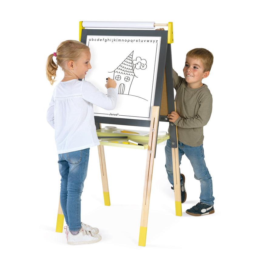 Janod Height Adjustable Easel Grey