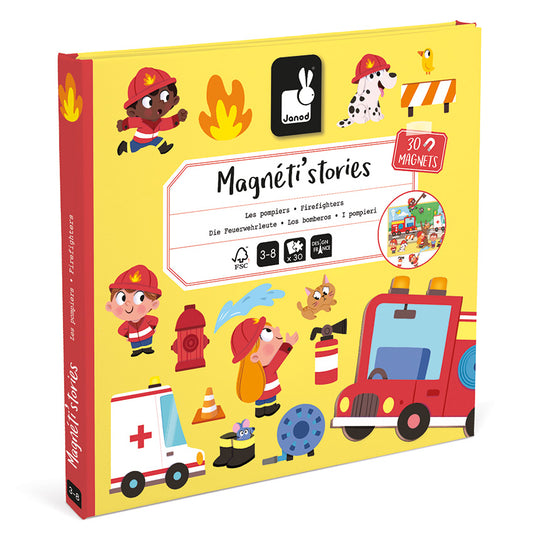 Janod Magnetic Stories Firefighters