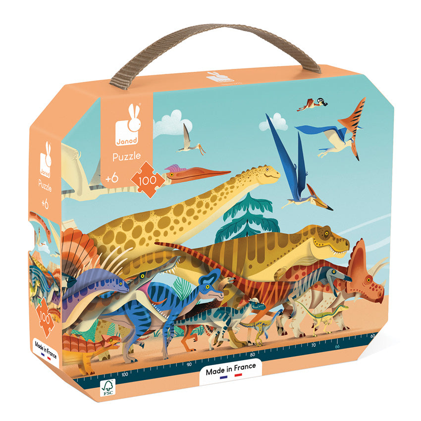 Janod 100pc Jigsaw Puzzle Dino Paroramic