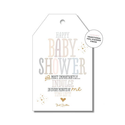 Just Smitten Baby Shower Words of Wisdom Gift Tag