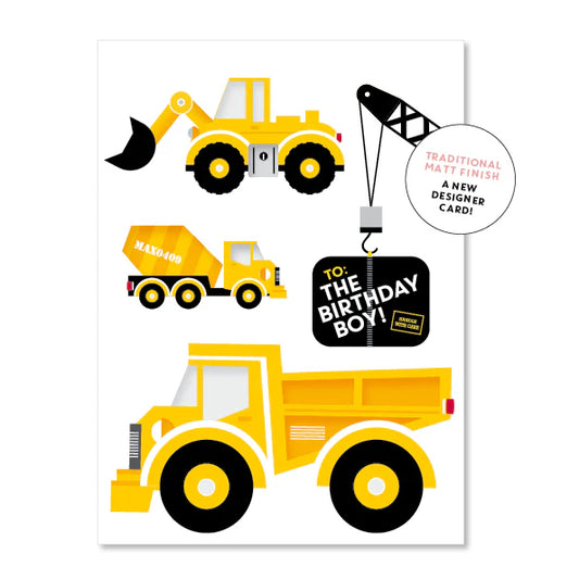 Just Smitten Birthday Trucks Birthday Card