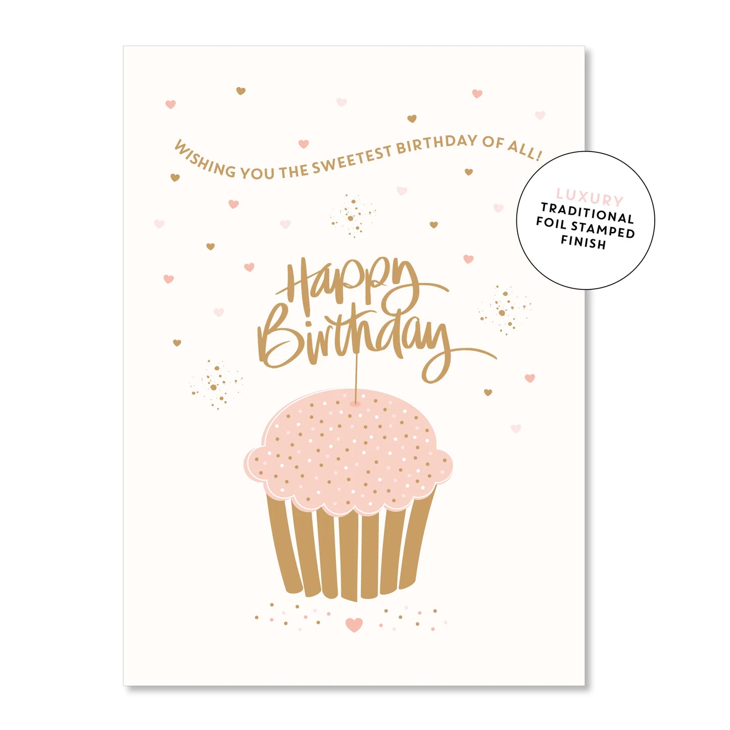 Just Smitten Cupcake Sparkle Birthday Card