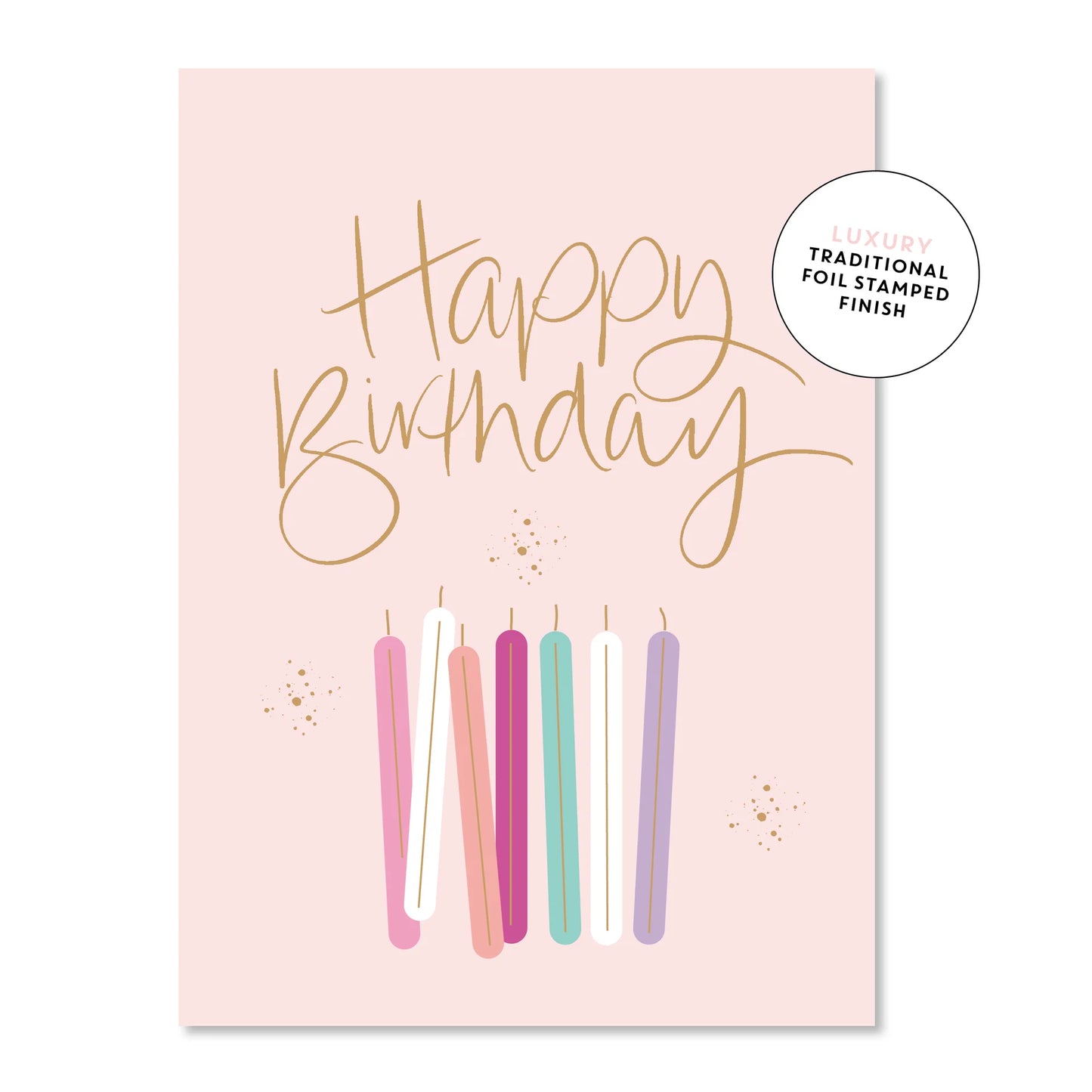 Just Smitten Pretty Pink Candles Birthday Card