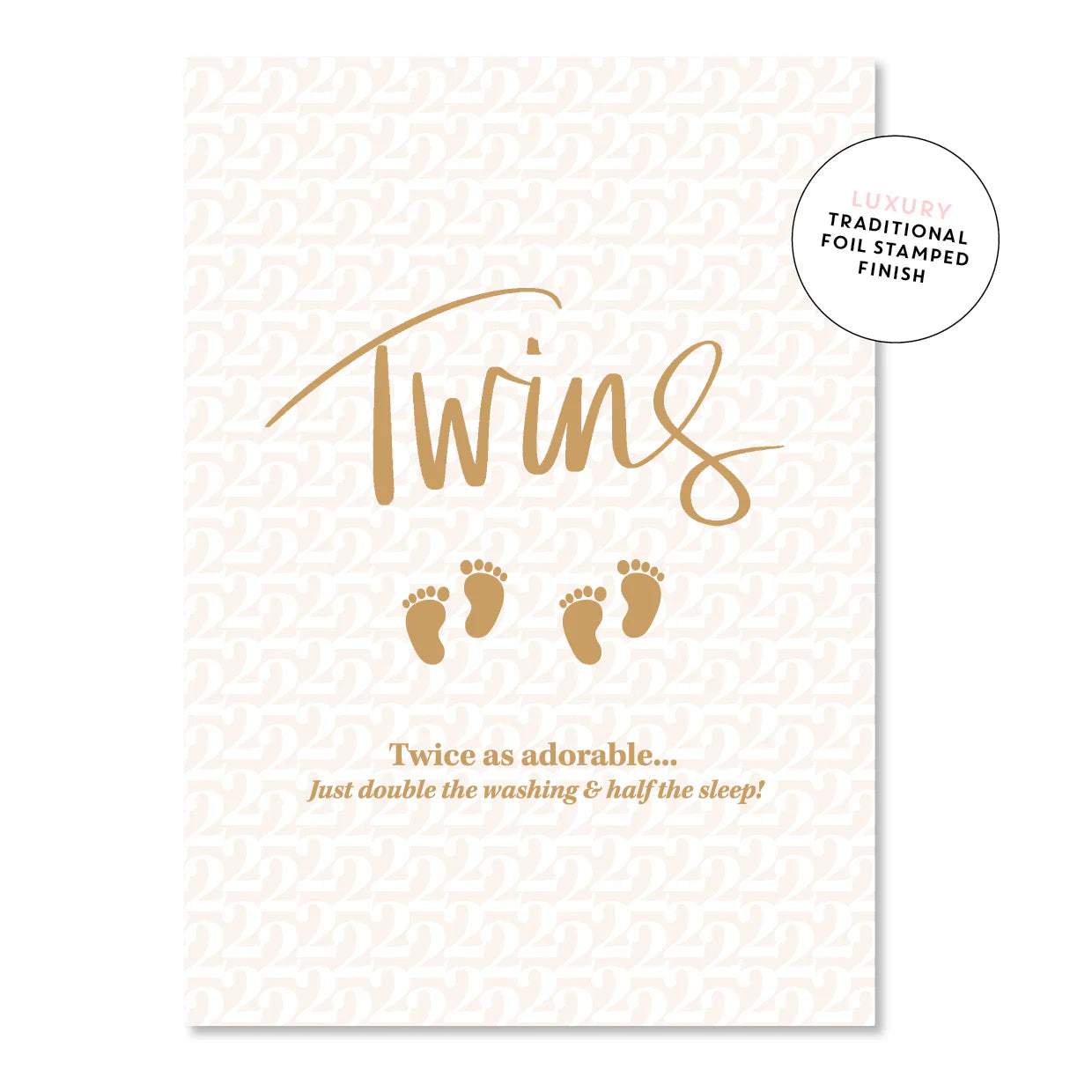 Just Smitten Twins Baby Card