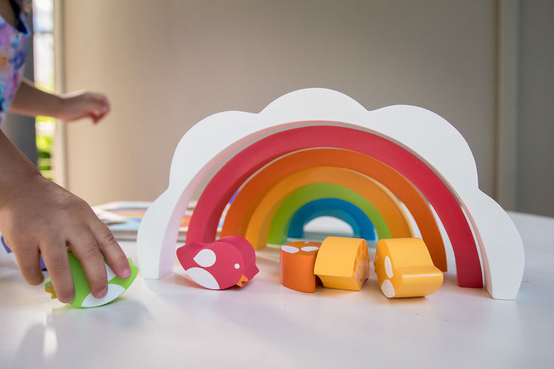 Kiddie Connect Wooden Puzzle Large Sun & Rainbow
