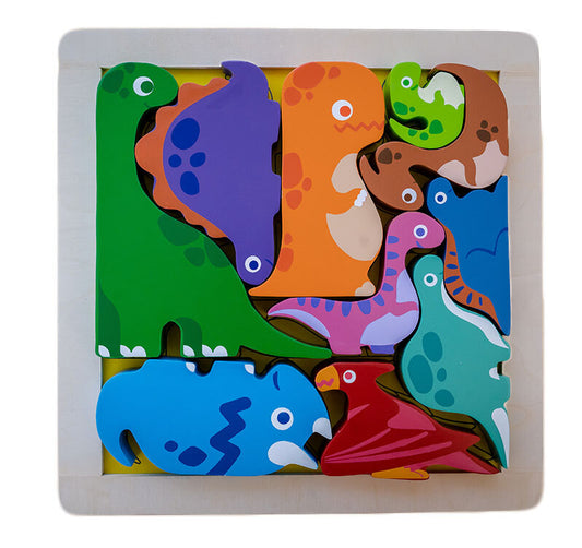 Kiddie Connect Wooden Dinosaur Puzzle
