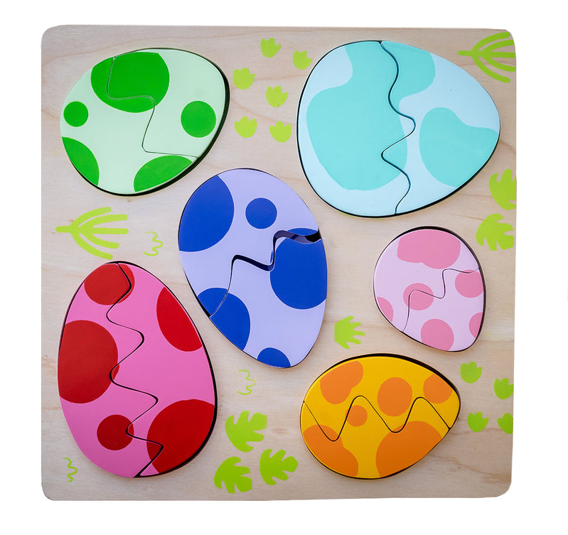 Kiddie Connect Wooden Egg & Dinosaur Puzzle