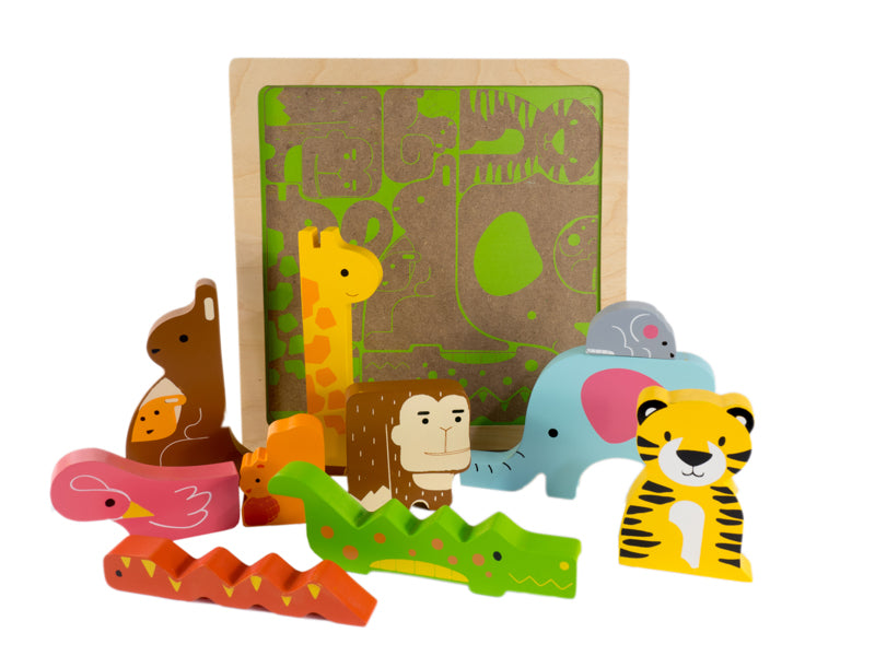 Kiddie Connect Wooden Wild Animals Puzzle