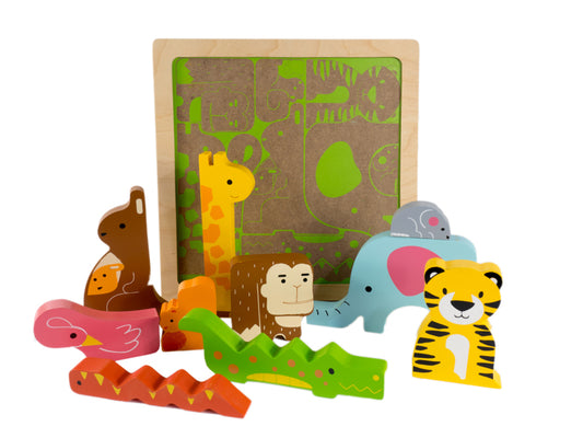 Kiddie Connect Wooden Wild Animals Puzzle