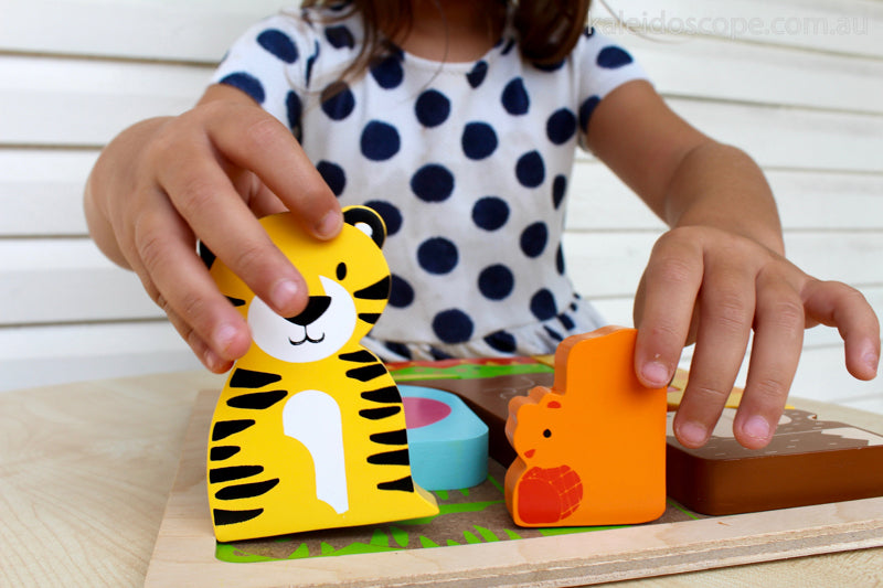 Kiddie Connect Wooden Wild Animals Puzzle
