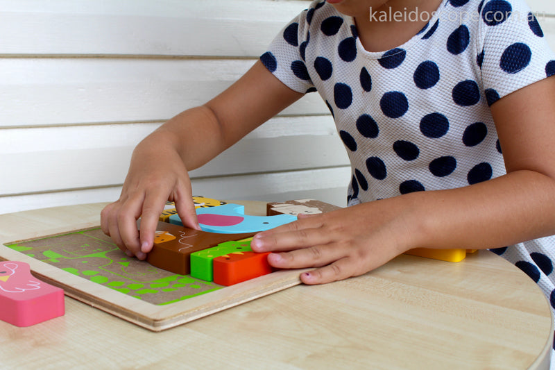 Kiddie Connect Wooden Wild Animals Puzzle